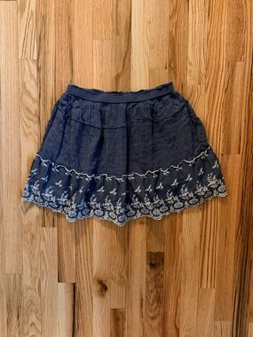 Abercrombie & Fitch Mini Skirt with White Embroidery